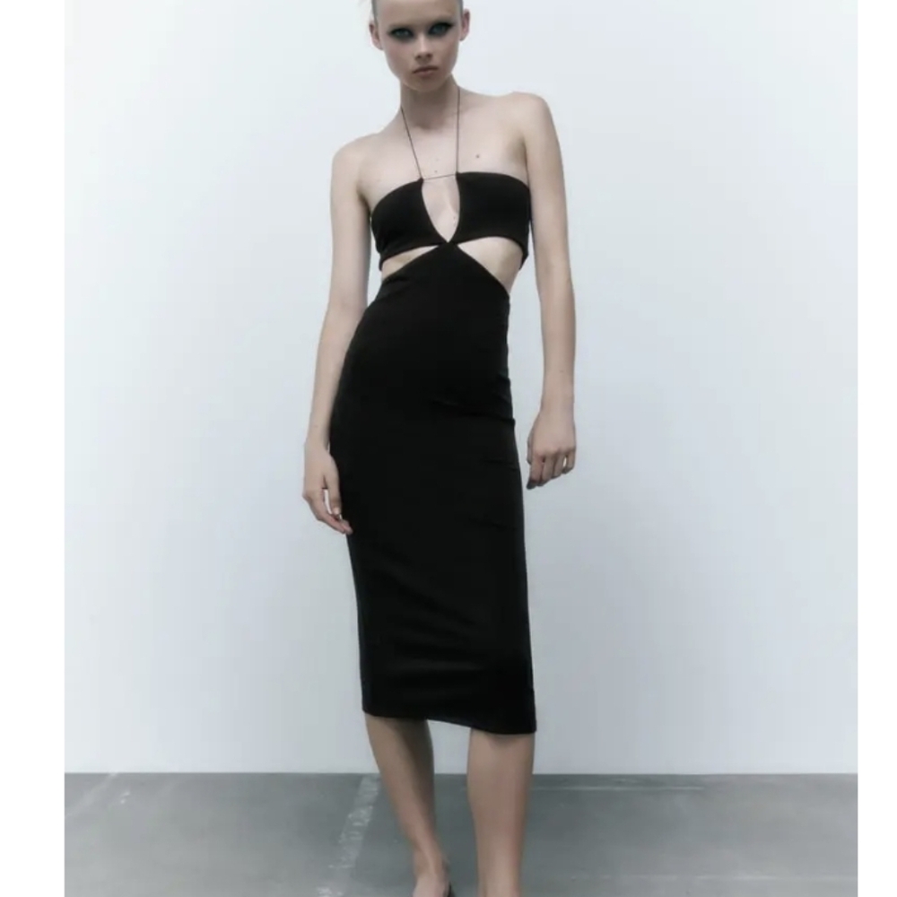Zara Black Cut Out Dress Medium
